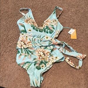 Floral Wrap Swimsuit